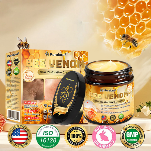 "Hecho y enviado desde Estados Unidos | 🐝 Tienda oficial ✨ Crema reparadora para la piel con veneno de abeja Purelora® 🔥 ÚLTIMO DÍA 80% DE DESCUENTO 💎"