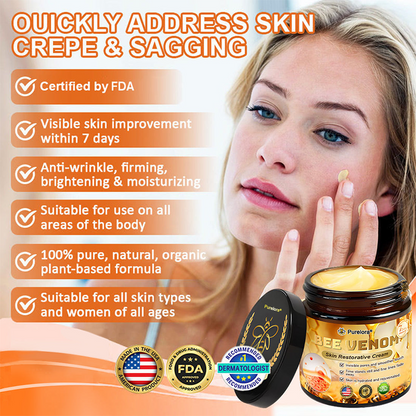 "Hecho y enviado desde Estados Unidos | 🐝 Tienda oficial ✨ Crema reparadora para la piel con veneno de abeja Purelora® 🔥 ÚLTIMO DÍA 80% DE DESCUENTO 💎"