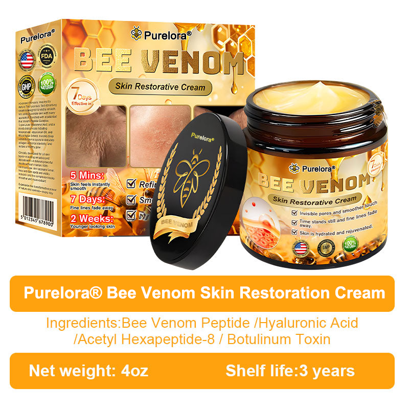 "Hecho y enviado desde Estados Unidos | 🐝 Tienda oficial ✨ Crema reparadora para la piel con veneno de abeja Purelora® 🔥 ÚLTIMO DÍA 80% DE DESCUENTO 💎"