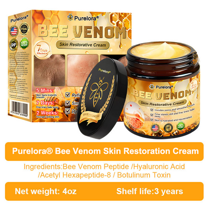 "Hecho y enviado desde Estados Unidos | 🐝 Tienda oficial ✨ Crema reparadora para la piel con veneno de abeja Purelora® 🔥 ÚLTIMO DÍA 80% DE DESCUENTO 💎"