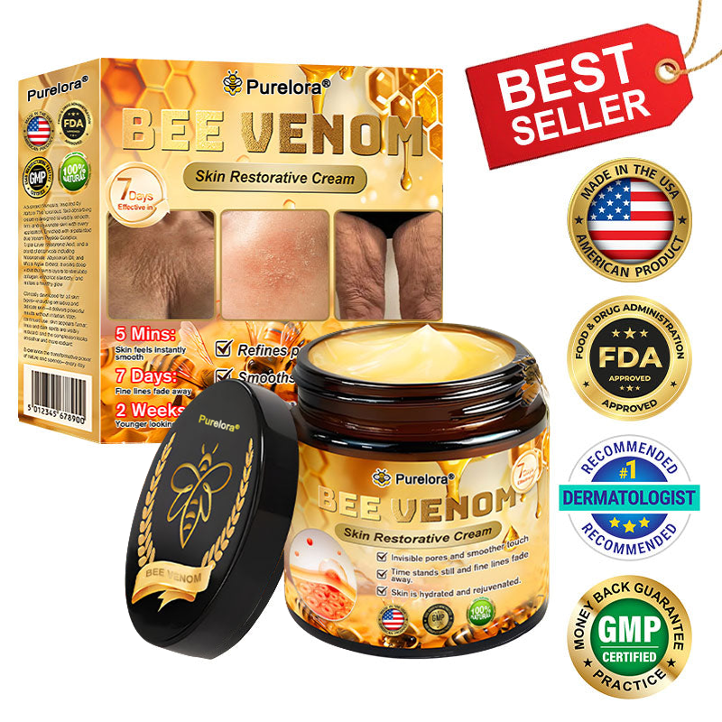 "Hecho y enviado desde Estados Unidos | 🐝 Tienda oficial ✨ Crema reparadora para la piel con veneno de abeja Purelora® 🔥 ÚLTIMO DÍA 80% DE DESCUENTO 💎"