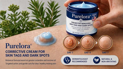 👩‍⚕️Purelora®7-𝐃𝐚𝐲 𝐒𝐤𝐢𝐧 𝐓𝐚𝐠 & 𝐒𝐩𝐨𝐭 𝐄𝐫𝐚𝐬𝐞𝐫 𝐂𝐫𝐞𝐚𝐦(Zero Pain, Zero 𝐒𝐜𝐚𝐫𝐬 Formula)💪