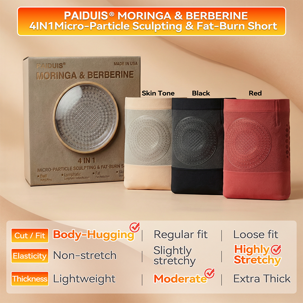 𝐏𝐚𝐢𝐝𝐮𝐢𝐬® 👩‍⚕️𝐌𝐨𝐫𝐢𝐧𝐠𝐚 & 𝐁𝐞𝐫𝐛𝐞𝐫𝐢𝐧𝐞 4‑In‑1 Micro‑Particle Sculpting & Fat‑Burn Shorts