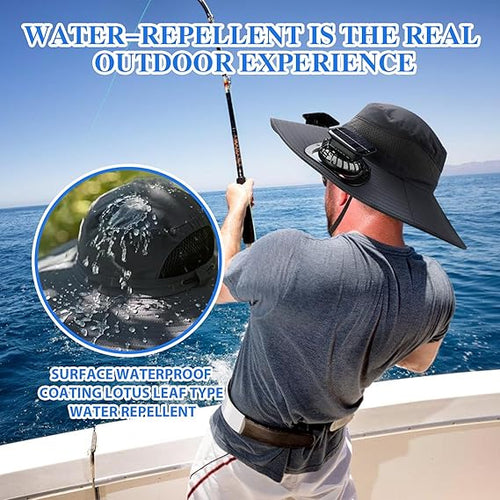 🔥2026 Summer Hot Sale🔥 New Ultralight Solar Fan Sun Hat – Lighter Than a Baseball!⚾(Only 11oz)