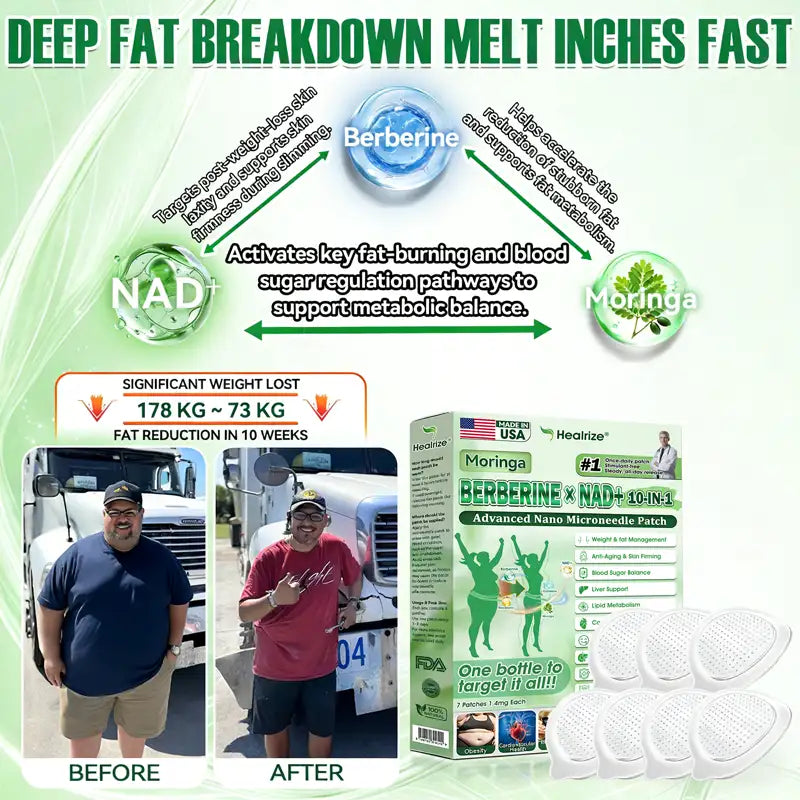 🇺🇸 𝐎𝐟𝐟𝐢𝐜𝐢𝐚𝐥 𝐔𝐒 𝐒𝐭𝐨𝐫𝐞 | 🧑‍⚕️🩺 𝐇𝐞𝐚𝐥𝐫𝐢𝐳𝐞® Moringa · Berberina × NAD+ 𝟏𝟎-𝐢𝐧-𝟏 𝐀𝐝𝐯𝐚𝐧𝐜𝐞𝐝 𝐍𝐚𝐧𝐨 𝐌𝐢𝐜𝐫𝐨𝐧𝐞𝐞𝐝𝐥𝐞 𝐏𝐚𝐭𝐜𝐡 — 𝐎𝐧𝐜𝐞 𝐃𝐚𝐢𝐥𝐲, 𝐕𝐢𝐬𝐢𝐛𝐥𝐞 𝐑𝐞𝐬𝐮𝐥𝐭𝐬 𝐢𝐧 𝟕 𝐃𝐚𝐲𝐬 
