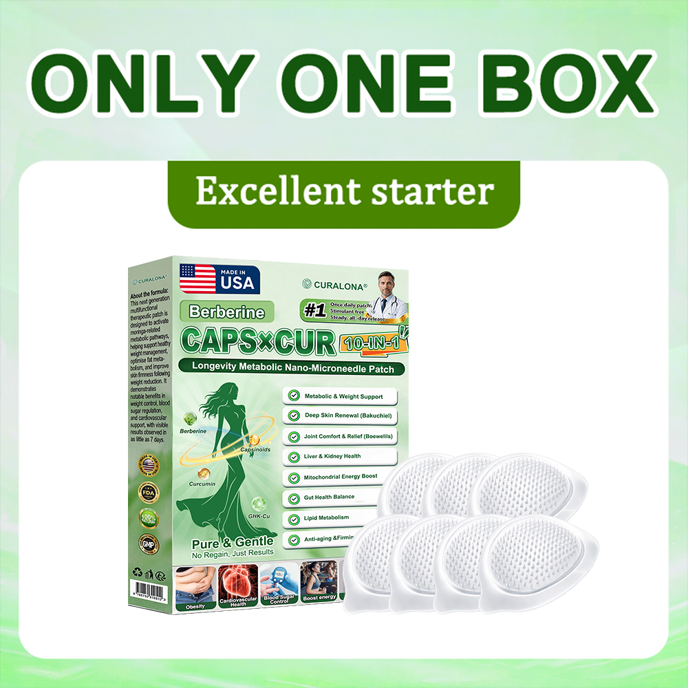 🔥 New Arrival | Curalona® Upgraded 10-in-1 Microneedle Patch – Berberine & NAD+ for Metabolic Support, Bakuchiol for Skin Renewal, Boswellia for Joint Comfort – Day & Night Transdermal Patch – 7 Patches – Visible Results in 7 Days