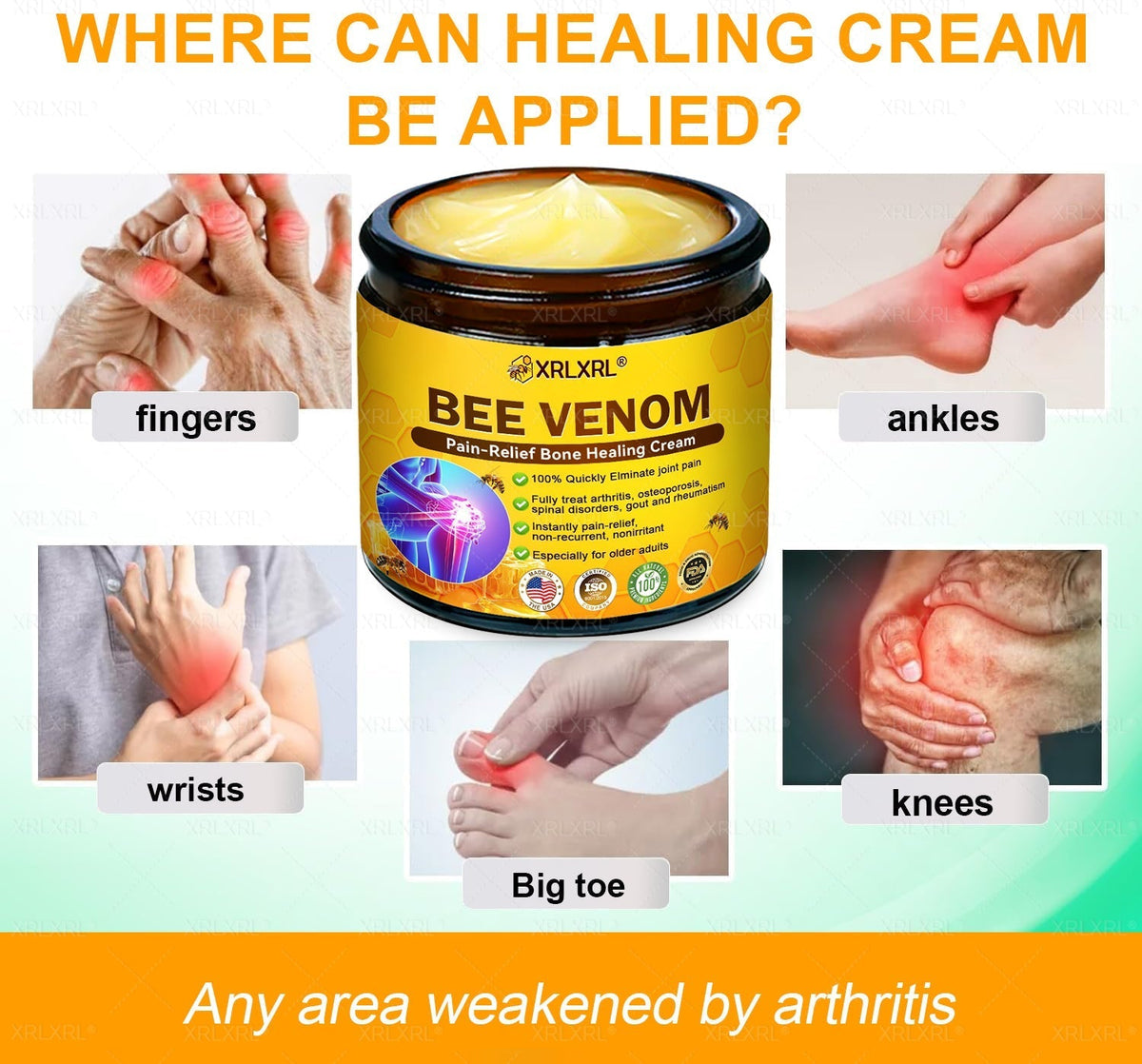 Purelora®💞💞 Bee Venom Pain-Relief Bone Healing Cream  (Specially for older adults)